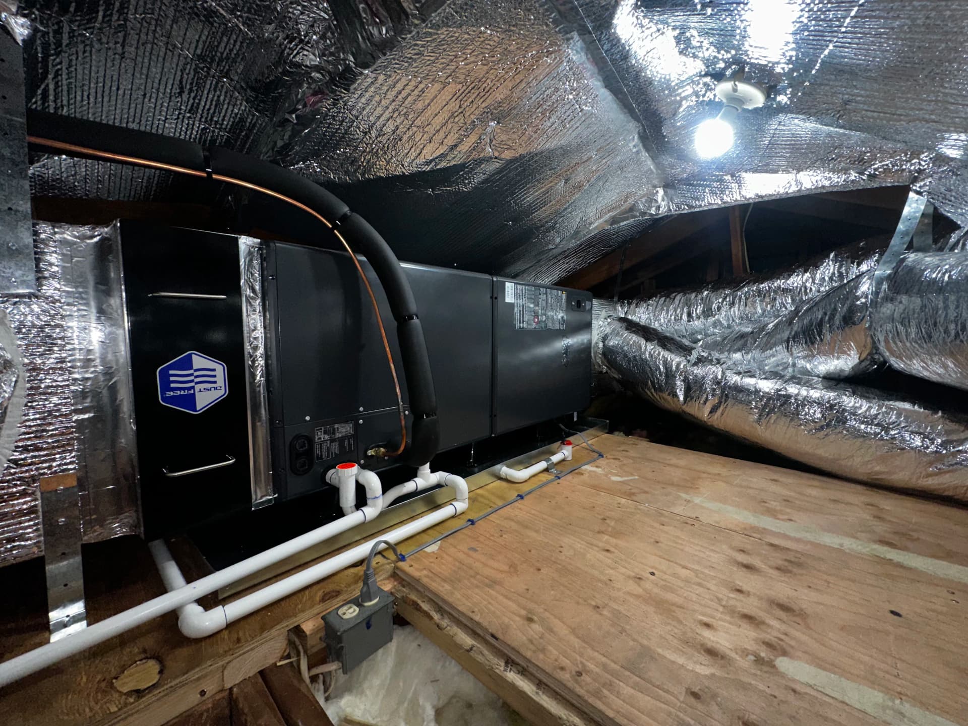 Old Furnace and AC Replaced With a Full Heat Pump System and New Ducting image